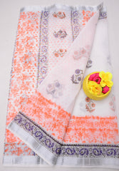 Wholesale Price Hand Block Printed Kota Doria Sarees