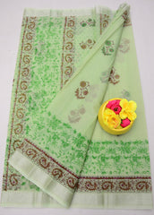 Wholesale Price Hand Block Printed Kota Doria Sarees