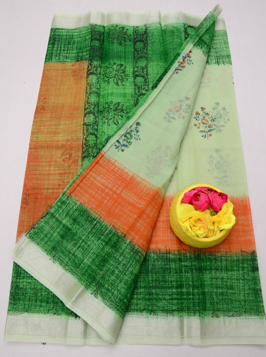 Bulk Quantity Elegant Kota Doria Hand-Printed Sarees