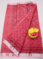 Wholesale Quantity Traditional Kota Doria Hand-Printed Sarees