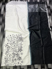 Bulk Quantity Double Color Pure Linen Saree