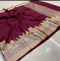 Bulk Price Exquisite Banarasi Semi Katan Dupion Silk Saree