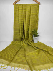 Bulk Quantity Handwoven Cotton Baswada Silk Saree With Flag Strip Lines