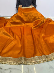 Bulk Quantity Banarasi Soft Tissue Saree With Lace Work