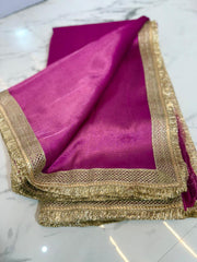 Bulk Quantity Banarasi Soft Tissue Saree With Lace Work