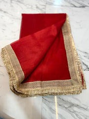 Bulk Quantity Banarasi Soft Tissue Saree With Lace Work