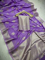 Bulk Price Banarasi Soft Semi Katan Silk Saree with Zari Buti Work