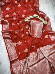 Bulk Price Banarasi Soft Semi Katan Silk Saree with Zari Buti Work