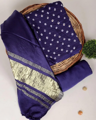 Wholesale Price Semi Tussar Silk Shibori Dress Material