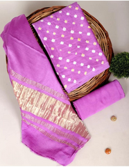 Wholesale Price Semi Tussar Silk Shibori Dress Material