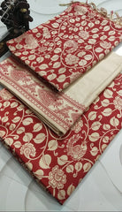 Wholesale Quantity Cotton Silk Kalamkari Printed Dress Material