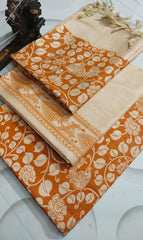 Wholesale Quantity Cotton Silk Kalamkari Printed Dress Material