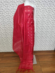 Bulk Price Semi Tussar Silk Dress Material with Star Buta Weave