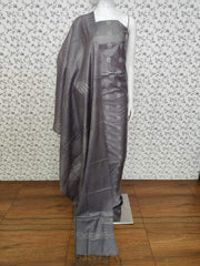 Bulk Price Semi Tussar Silk Dress Material with Star Buta Weave