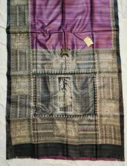 Bulk Price Pure Ghicha Silk Saree Screen Print