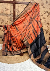 Wholesale Price Kota Tie Dye Viscose Silk Saree With Zari Border