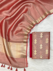 Wholesale Quantity Banarasi Tissue Silk Dress Material