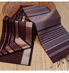 Bulk Quantity Maheshwari Semi Silk Saree With Copper Weaving Design