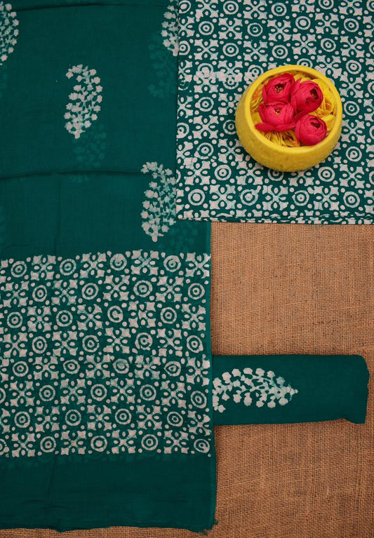 Bulk Quantity Hand Batik Printed Pure Cotton Dress Material