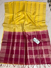Wholesale Quantity Zari Woven Semi Tussar Silk Double Color Saree