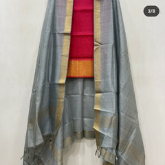 Wholesale Price Premium Mangalagiri Cotton Silk Dress Material with Gold Zari Border Order Sample