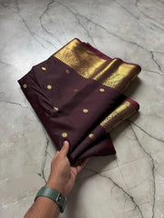 Wholesale Quantity Single Color Banarasi Katan Semi Soft Silk Saree