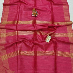 Bulk Price Pure Tussar Silk Ghicha Saree