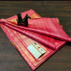 Wholesale Price Tussar Ghicha Pure Silk Saree