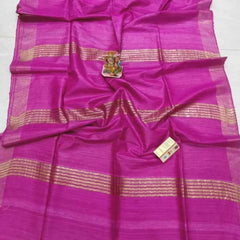Bulk Price Pure Tussar Silk Ghicha Saree