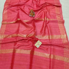 Bulk Price Pure Tussar Silk Ghicha Saree
