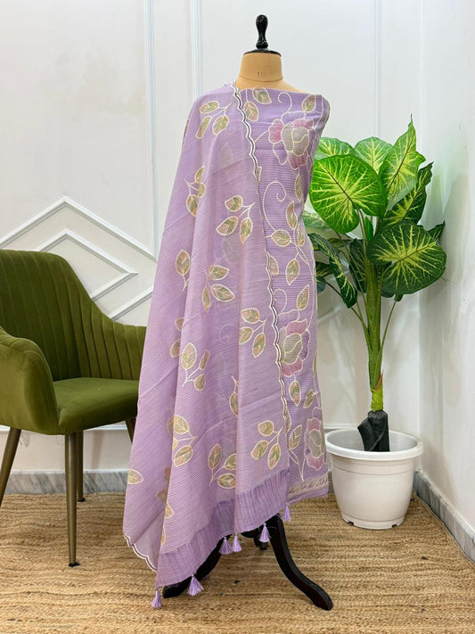 Wholesale Price Pure Mercerised Banarasi Kota Check Suit
