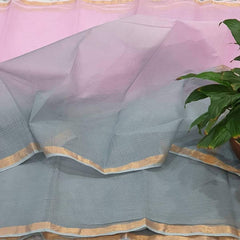 Wholesale Price Pure Cotton Plain Kota Double Color Saree