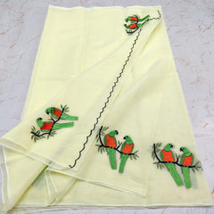 Wholesale Quantity Kota Doria Cotton Mix Embroidered Saree - Warm Peach Colour Order Sample
