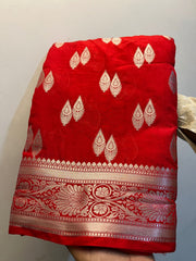 Bulk Quantity Banarasi Semi Katan Georgette Silk Saree