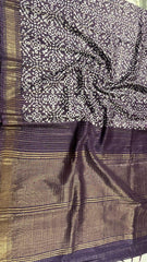 Wholesale Quantity Ajrak Batik Printed Mangalgiri Semi Silk Saree