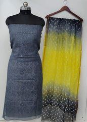 Bulk Price Pure Cotton Kota Doria Chikankari Work Dress Material