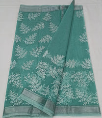 Wholesale Price Machine Embroidered Work Kota Doria Cotton Saree