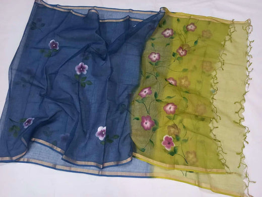 Wholesale Price Kota Doria Pure Cotton Hand Painted Dupatta