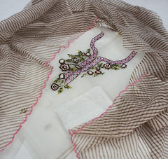 Bulk Price Leheriya Dupatta Kota Doria Embroidered Dress Material