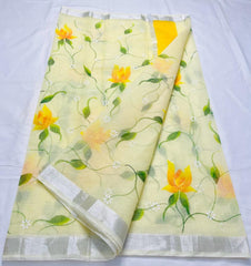 Wholesale Quantity Kota Linen Hand Painted Saree