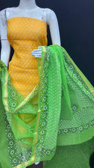 Bulk Price Kota Doria Cotton Block Print Dress Material