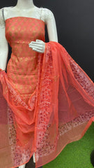 Bulk Price Kota Doria Cotton Block Print Dress Material