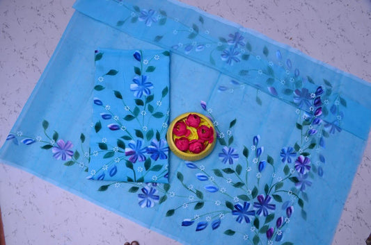 Bulk Price Kota Doria Cotton Hand Painted Dress Material