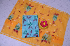 Wholesale Price Floral Design Hand Painted Kota Doria Cotton Suit With Contrast Dupatta