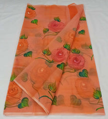 Bulk Price Brush Painted Kota Doria Cotton Mix Saree