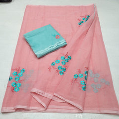 Wholesale Quantity Embroidered Work Kota Doria Cotton Sarees