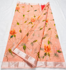 Wholesale Quantity Kota Linen Hand Painted Saree