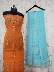 Bulk Quantity Kota Doria Suit Unstitched Cotton Block Print Fabric