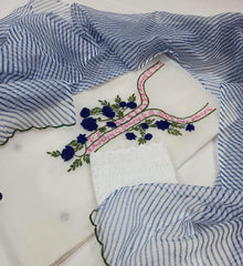 Bulk Price Leheriya Dupatta Kota Doria Embroidered Dress Material