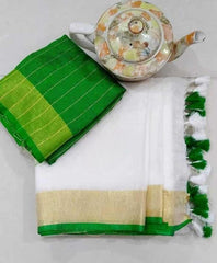 Wholesale Quantity Linen Cotton Plain Saree